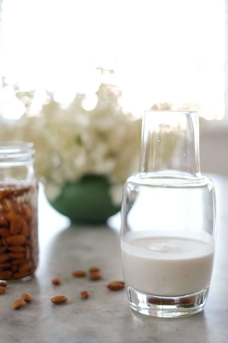 Homemade Date Sweetened Almond Milk | www.Simmstown.com | Lisa Samuel
